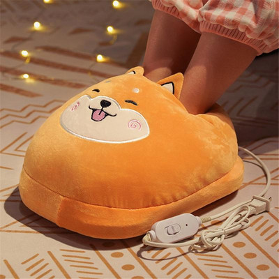 USB ohrievač nôh, roztomilý vyhrievaný ohrievač nôh, kreslená teplá podložka, plyšová podložka na nohy pre domácnosť, spálňu, kanceláriu, spanie, tepelná podložka na nohy