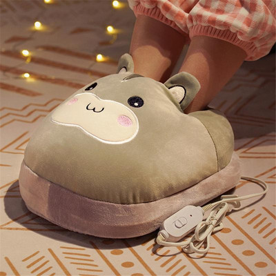 USB ohrievač nôh, roztomilý vyhrievaný ohrievač nôh, kreslená teplá podložka, plyšová podložka na nohy pre domácnosť, spálňu, kanceláriu, spanie, tepelná podložka na nohy