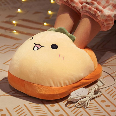 USB ohrievač nôh, roztomilý vyhrievaný ohrievač nôh, kreslená teplá podložka, plyšová podložka na nohy pre domácnosť, spálňu, kanceláriu, spanie, tepelná podložka na nohy