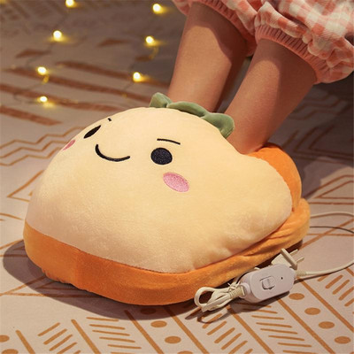 USB ohrievač nôh, roztomilý vyhrievaný ohrievač nôh, kreslená teplá podložka, plyšová podložka na nohy pre domácnosť, spálňu, kanceláriu, spanie, tepelná podložka na nohy