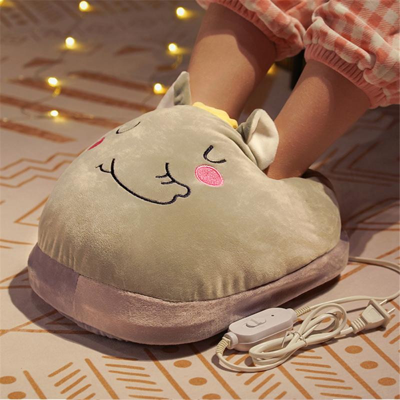 USB ohrievač nôh, roztomilý vyhrievaný ohrievač nôh, kreslená teplá podložka, plyšová podložka na nohy pre domácnosť, spálňu, kanceláriu, spanie, tepelná podložka na nohy