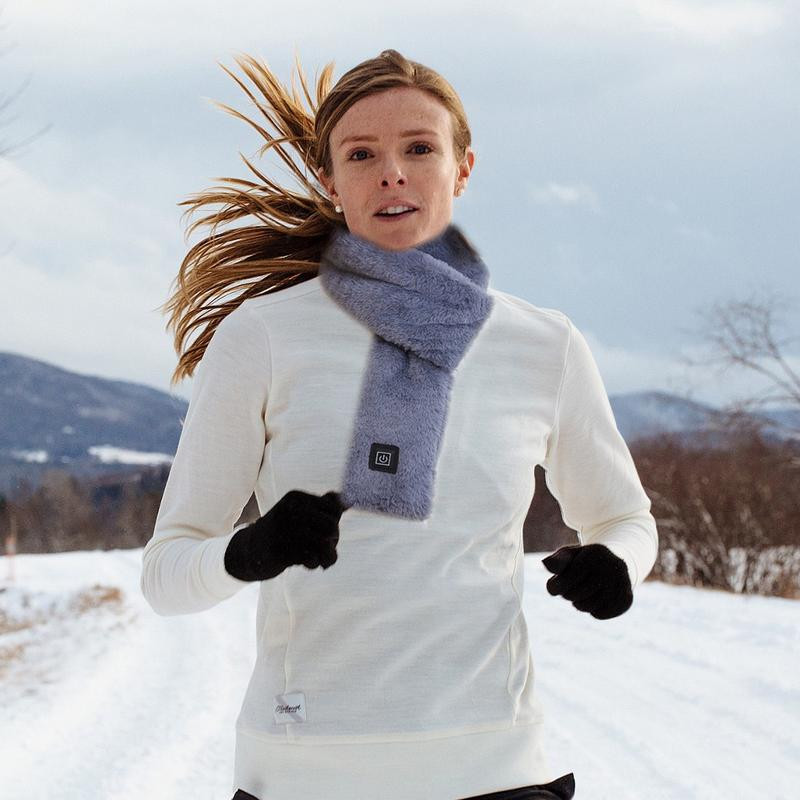 Zimná elektrická vyhrievaná podložka na šatku 5V s 3 úrovňami nastaviteľná teplota, šatka s USB nabíjaním a reguláciou tepla na krk