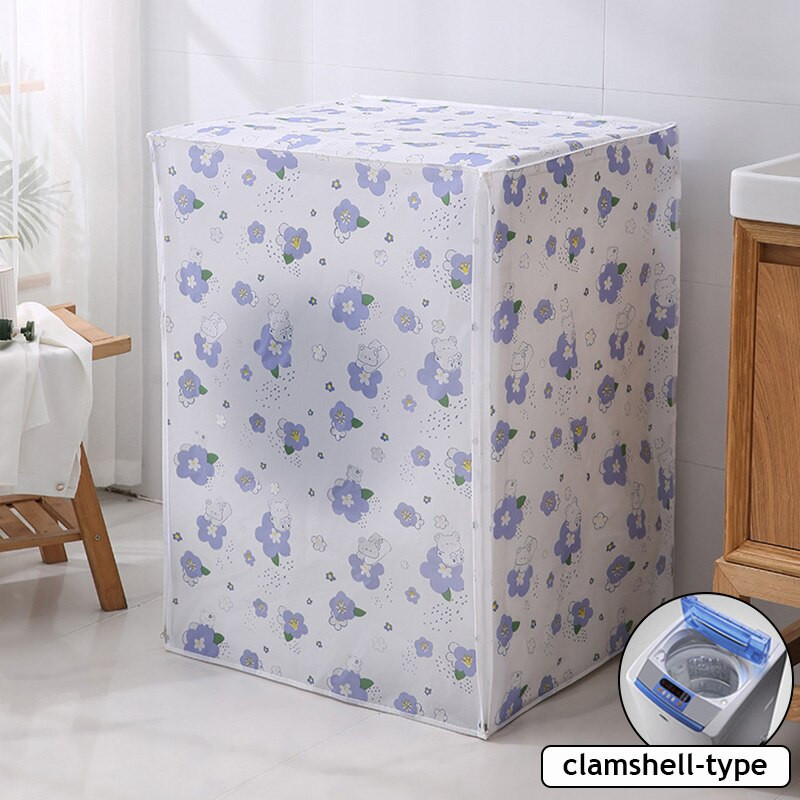 Ochranný kryt proti slnečnému žiareniu, ochranný kryt na práčku, vodotesné puzdro, protiprachový plášť na práčku, predný horný otvorený Zebra
