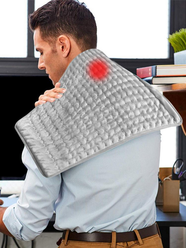 100-240V 120W 76*40cm mikroplyšová elektrická vyhrievacia podložka na brucho, pás, chrbát, úľava od bolesti, zimný ohrievač s 3 regulátormi tepla