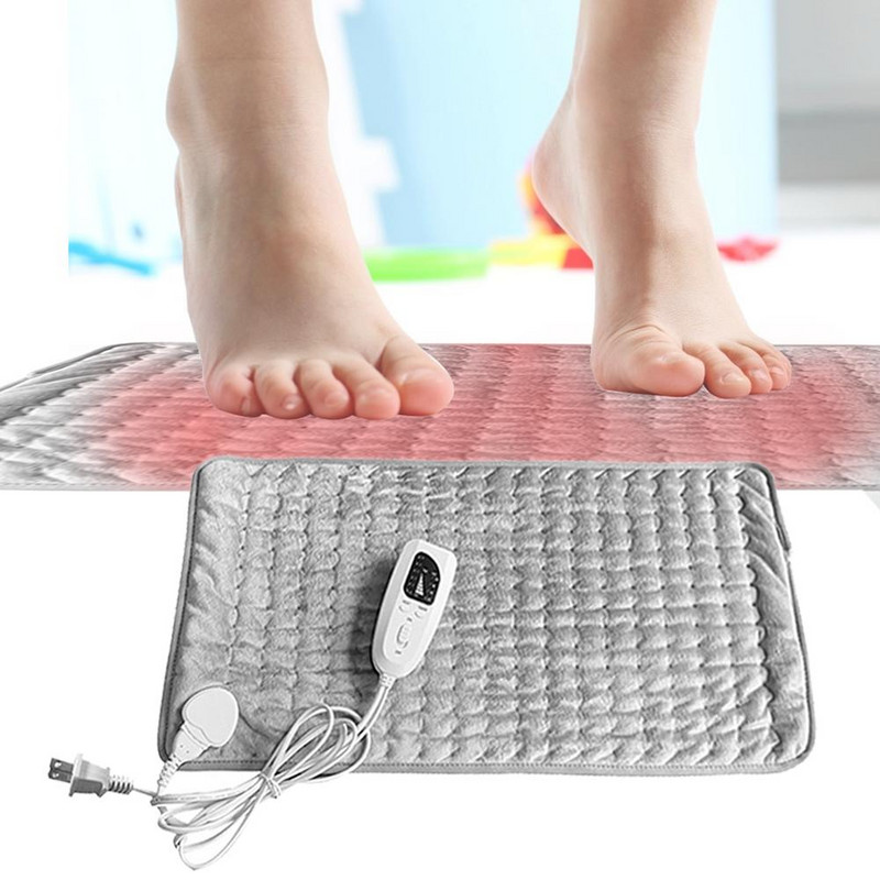 100-240V 120W 76*40cm mikroplyšová elektrická vyhrievacia podložka na brucho, pás, chrbát, úľava od bolesti, zimný ohrievač s 3 regulátormi tepla