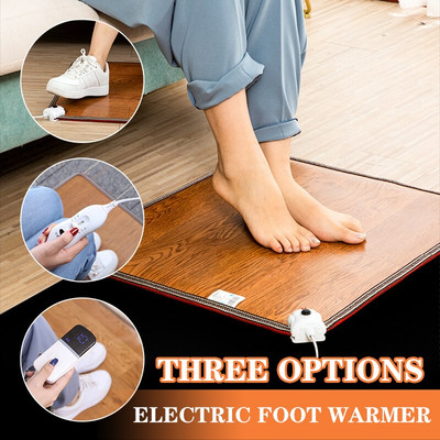 Încălzire de iarnă Covoraș pentru picioare din piele Tampă de încălzire electrică Picioare calde Încălzitor pentru picioare Încălzitor covor Termostat de uz casnic Instrument de încălzire pentru birou