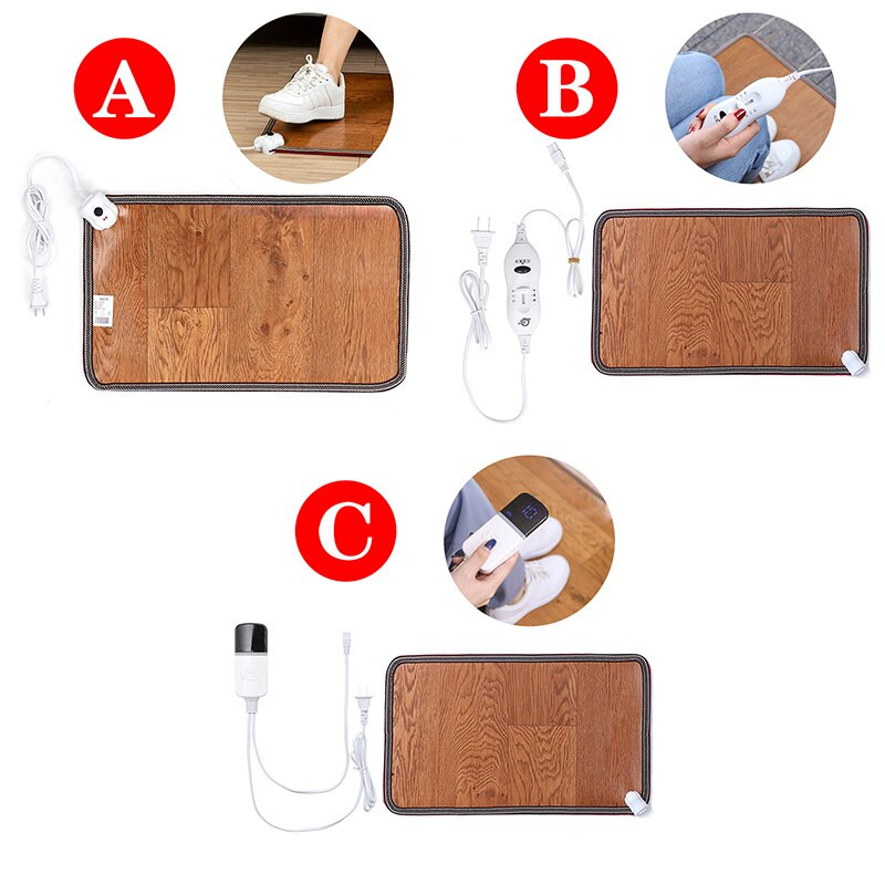 Žiemos šildymo kojų kilimėlis Odinis elektrinis šildymo padas Šiltas pėdų šildytuvas Kojų šildytuvas Kilimas Termostatas Buitinis biuro šildymo įrankis