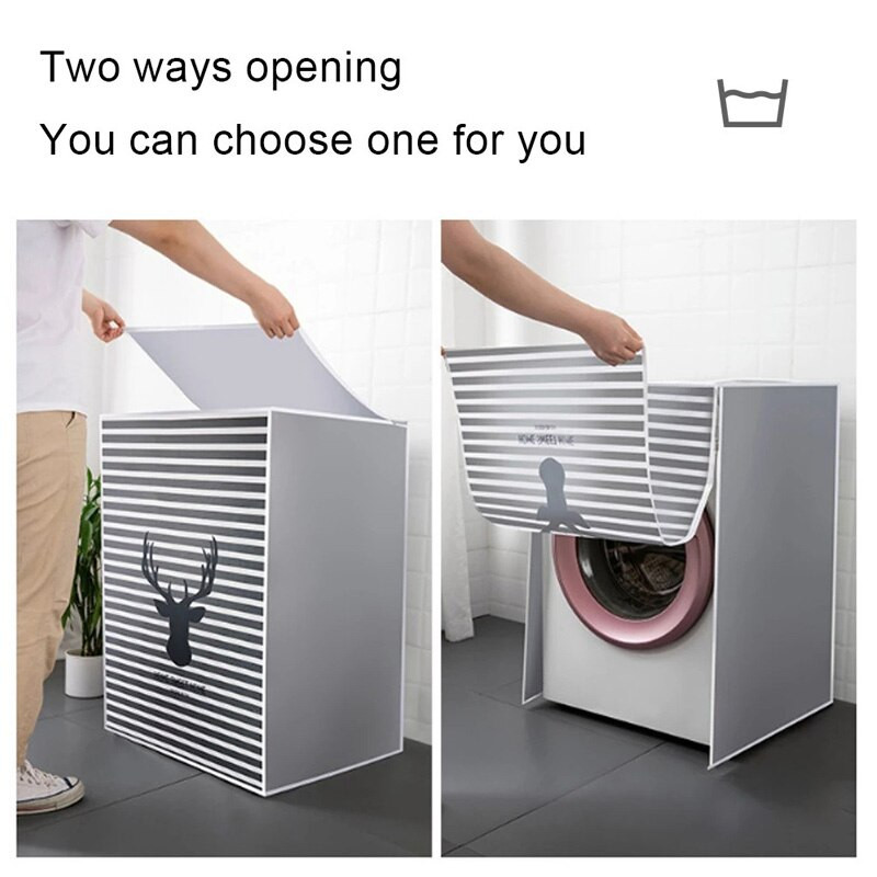 Kryt na práčku s predným plnením, opaľovací krém a vodotesný kryt z PEVA prachu pre sušičky domácich potrieb