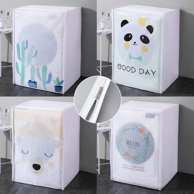 Kryt na práčku s predným plnením, opaľovací krém a vodotesný kryt z PEVA prachu pre sušičky domácich potrieb