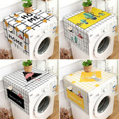 Nový svieži vzor prachotesný kryt na práčku Ľanové vrecko na úschovu mikrovlnnej rúry a chladničky ochranný kryt bytové dekorácie