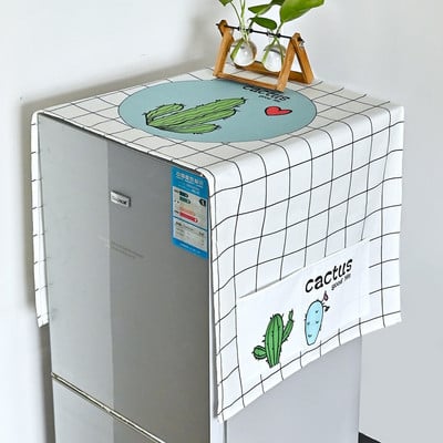 Nový svieži vzor prachotesný kryt na práčku Ľanové vrecko na úschovu mikrovlnnej rúry a chladničky ochranný kryt bytové dekorácie