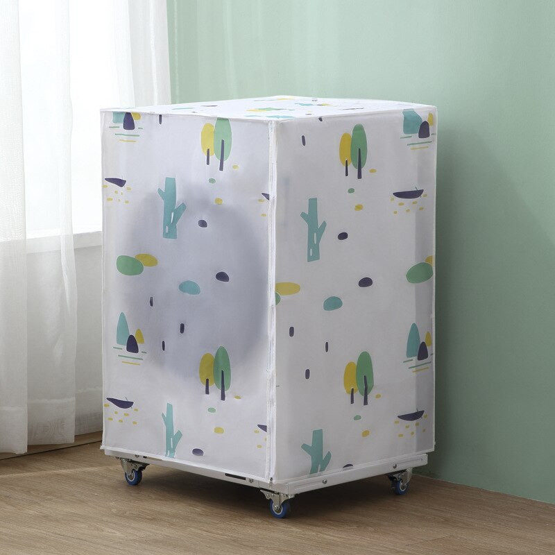 EVA perilica rublja Poklopac za prašinu Kupaonica Bijeli cvijet Vodootporni bubanj Sveobuhvatna zaštita od uvlačenja 82 cm x 60 cm, 1 kom.