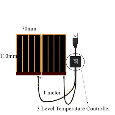 5V USB elektrická vykurovacia fóliová podložka, termálna paralelná séria, infračervený ohrievač z uhlíkových vlákien, bunda pre domáce zvieratá, vesta, rukavice, ponožky, nohavice, opasky