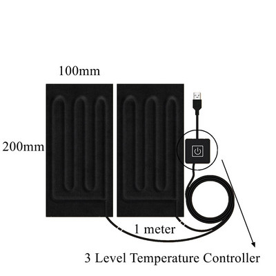 5V USB elektrická vykurovacia fóliová podložka, termálna paralelná séria, infračervený ohrievač z uhlíkových vlákien, bunda pre domáce zvieratá, vesta, rukavice, ponožky, nohavice, opasky
