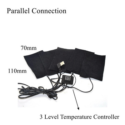 5V USB elektrická vykurovacia fóliová podložka, termálna paralelná séria, infračervený ohrievač z uhlíkových vlákien, bunda pre domáce zvieratá, vesta, rukavice, ponožky, nohavice, opasky