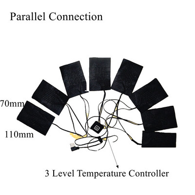 5V USB elektrická vykurovacia fóliová podložka, termálna paralelná séria, infračervený ohrievač z uhlíkových vlákien, bunda pre domáce zvieratá, vesta, rukavice, ponožky, nohavice, opasky