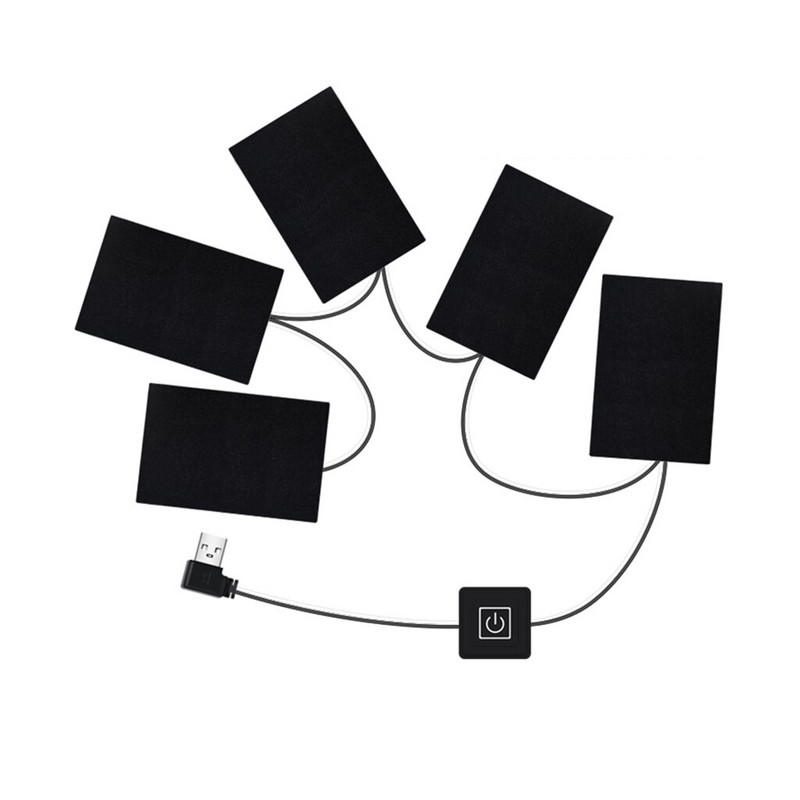 5V USB elektrická vykurovacia fóliová podložka, termálna paralelná séria, infračervený ohrievač z uhlíkových vlákien, bunda pre domáce zvieratá, vesta, rukavice, ponožky, nohavice, opasky