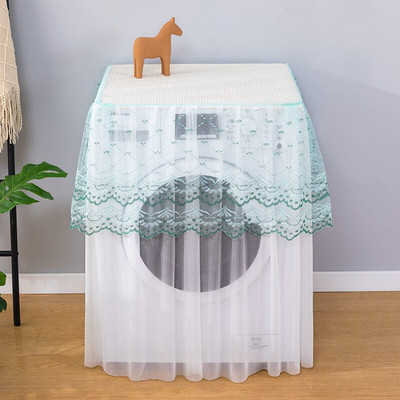 Volane din dantelă Husă automată pentru mașină de spălat cu protecție solară Carcase rezistente la praf Uscator de pânză de uz casnic Rolă Spălătorie Protector Decorare