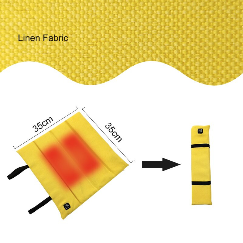 Grafen Film Baterie Power Bank Reîncărcabil Încălzit Covoraș pentru scaune termice Portabil pliat Tampă electrică de încălzire pentru camping în aer liber