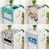 Nordic kryt na chladničku, vodotesný kryt na práčku s úložnými vreckami, chránič hornej časti chladničky