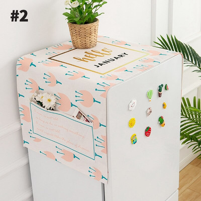 Nordic kryt na chladničku, vodotesný kryt na práčku s úložnými vreckami, chránič hornej časti chladničky