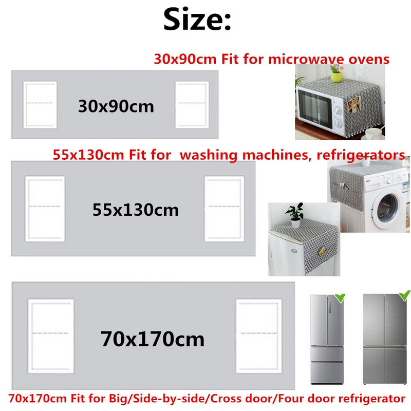 Kalėdinis dekoras Raudonas juodas languotas spausdinimas Lininis dulkių dangtelis Skalbimo mašina Geometrinės juostelės dulkių audinys šaldytuvas Mikrobangų krosnelės