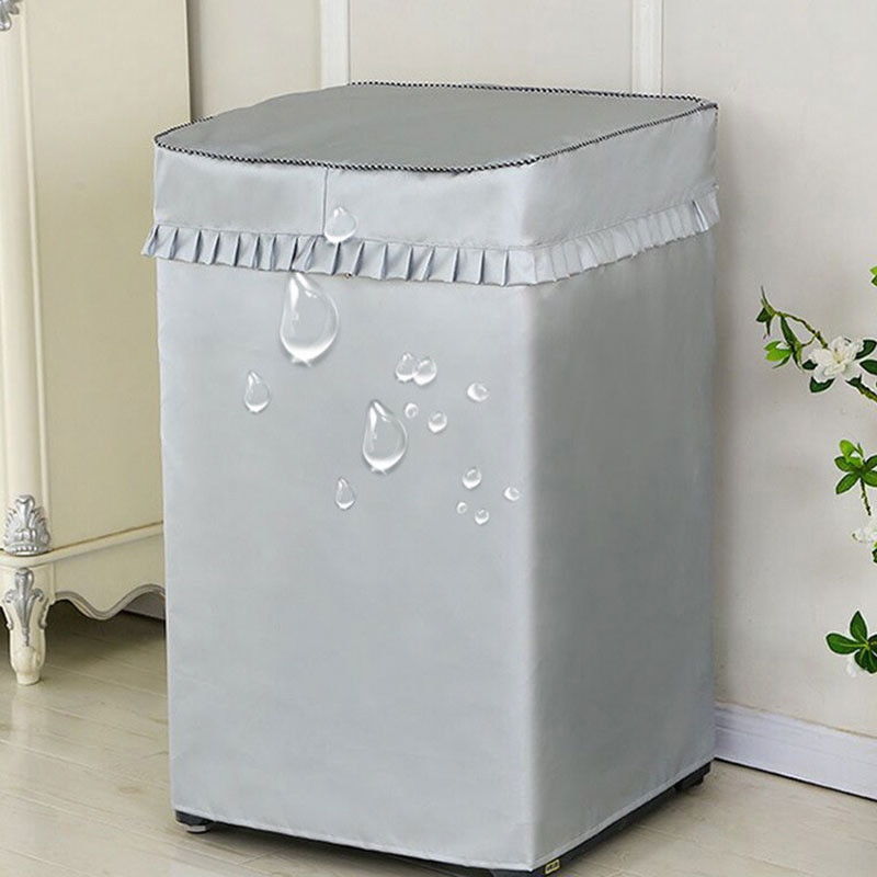 Kryt na práčku, automatický opaľovací krém, sušička bielizne, vodotesný ochranný kryt, strieborný dizajn, potlačené kreslené zvieratá, prachotesné puzdro