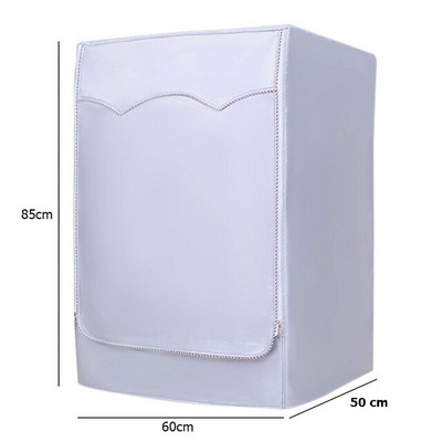 Plne automatická valcová práčka, opaľovací krém, práčka, vodotesný kryt, sušička, polyesterový strieborný prachotesný kryt na práčku