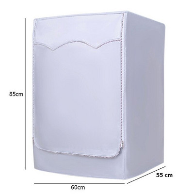 Plne automatická valcová práčka, opaľovací krém, práčka, vodotesný kryt, sušička, polyesterový strieborný prachotesný kryt na práčku