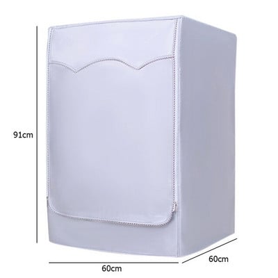 Plne automatická valcová práčka, opaľovací krém, práčka, vodotesný kryt, sušička, polyesterový strieborný prachotesný kryt na práčku