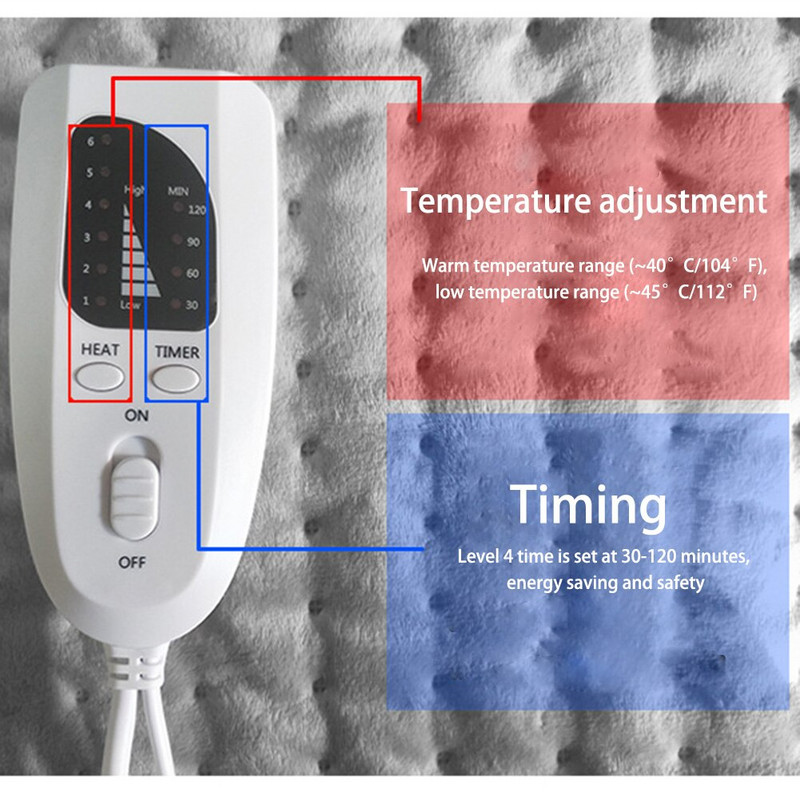 V240V Električni jastučić za grijanje za vrat i ramena Ublažavanje bolova u leđima Toplije postavke topline EUUKUSJPAU utikač