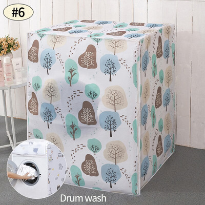 Pesumasina tolmukate pesu tolmukindel ümbris trükitud külmkapi riidest majapidamises tõmblukuga kaitsekate