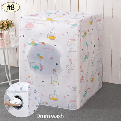 Pesumasina tolmukate pesu tolmukindel ümbris trükitud külmkapi riidest majapidamises tõmblukuga kaitsekate