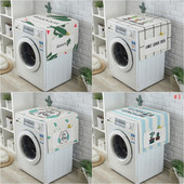 Kryt na práčku Nordic, kryt na mikrovlnnú rúru s úložným vreckom, utierka na chladničku, utierka na mikrovlnnú rúru