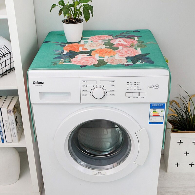 Kryt na práčku Nordic, kryt na mikrovlnnú rúru s úložným vreckom, utierka na chladničku, utierka na mikrovlnnú rúru