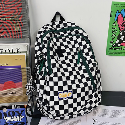 Rucsac casual bărbătesc - cu inscripție și breloc