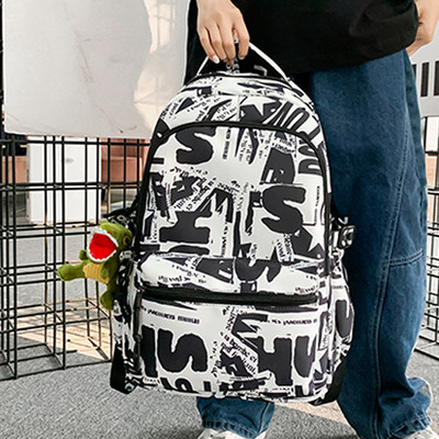 Veľký textilný batoh so vzorom - unisex model