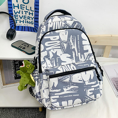 Veľký textilný batoh so vzorom - unisex model