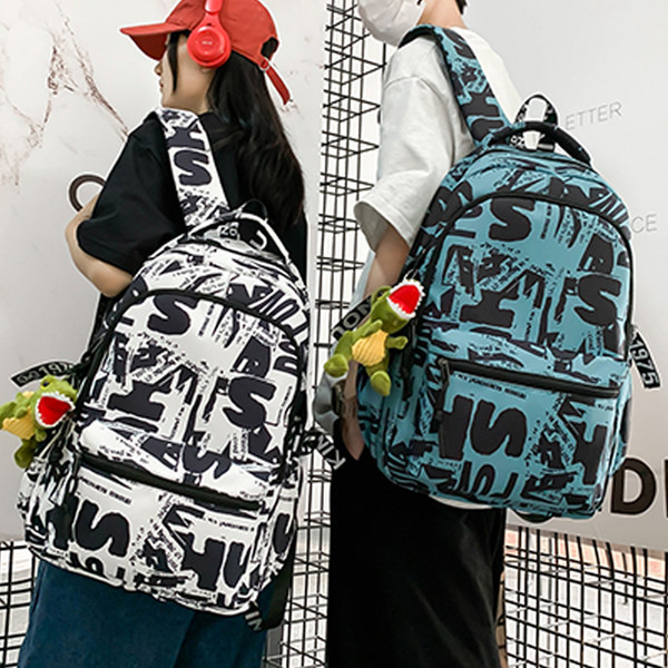 Veľký textilný batoh so vzorom - unisex model