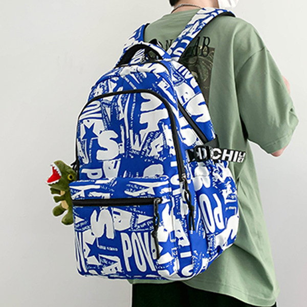 Veľký textilný batoh so vzorom - unisex model