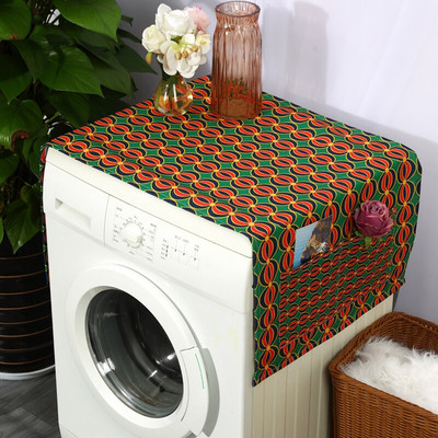 Zelený vianočný stromček, kryt na prach, kryt na práčku, chladničku, jeleň, ľanový chránič proti prachu, kryt na mikrovlnnú rúru.