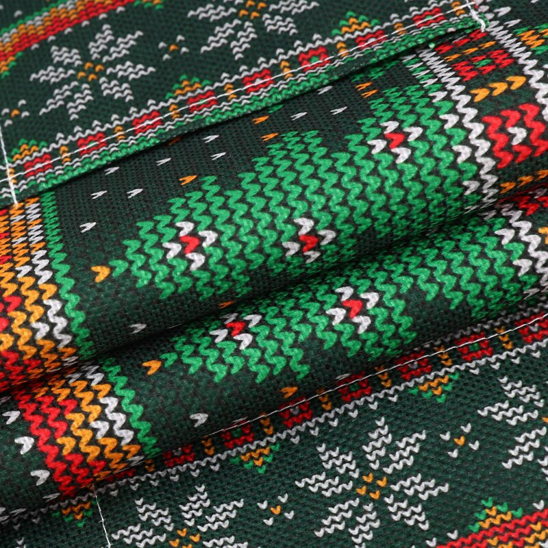 Zelený vianočný stromček, kryt na prach, kryt na práčku, chladničku, jeleň, ľanový chránič proti prachu, kryt na mikrovlnnú rúru.