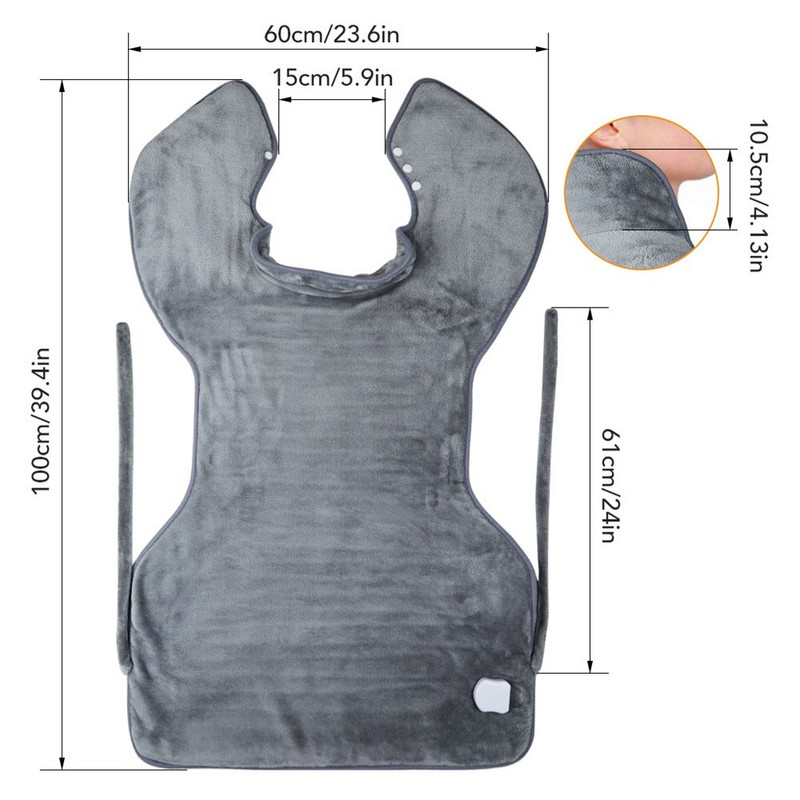 Mäkká vyhrievacia podložka na krk a ramená do mikrovlnnej rúry, elektrický ohrievač tela s automatickým vypínaním, úľava od bolesti chrbta, 90 W, 120 V, zástrčka US/EU/UK