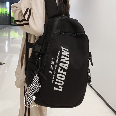 Ležérny textilný batoh s nápisom pre mužov