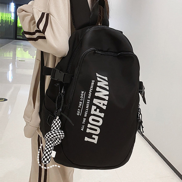 Ležérny textilný batoh s nápisom pre mužov