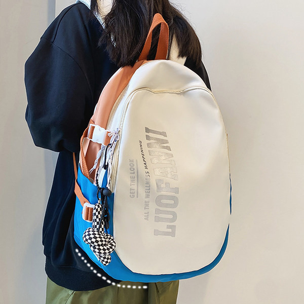 Ležérny textilný batoh s nápisom pre mužov