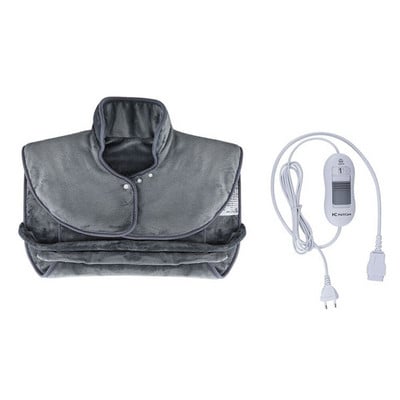Elektrická hrejivá vyhrievacia masážna šálová deka vyhrievaná podložka na krk a chrbát, tepelný zábal, nastaviteľný teplotný pás