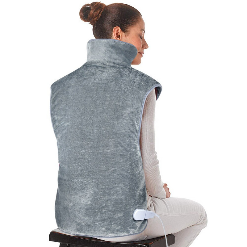 Elektrická hrejivá vyhrievacia masážna šálová deka vyhrievaná podložka na krk a chrbát, tepelný zábal, nastaviteľný teplotný pás