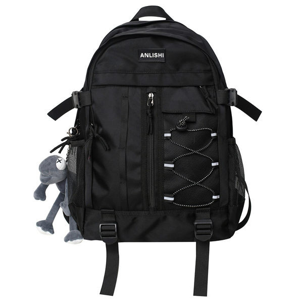 Unisex tekstilinė kuprinė su užtrauktuku ir raišteliais