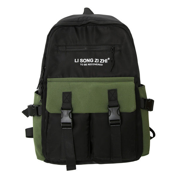 Ανδρικό σακίδιο πλάτης με επιγραφή και πλαστικά κουμπώματα